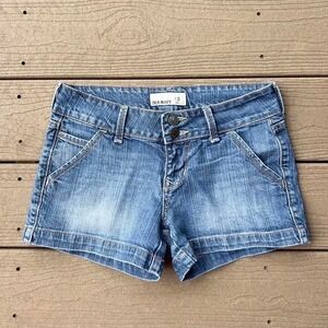 Y2K Old Navy Low Rise Denim Jean Shorts Size 2 Preppy Festival Boho